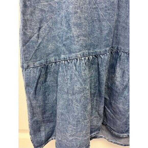 Thread & Supply Lyocel Super Soft Chambray Cap Sleeve Dress sz XS EUC - Picture 2 of 9